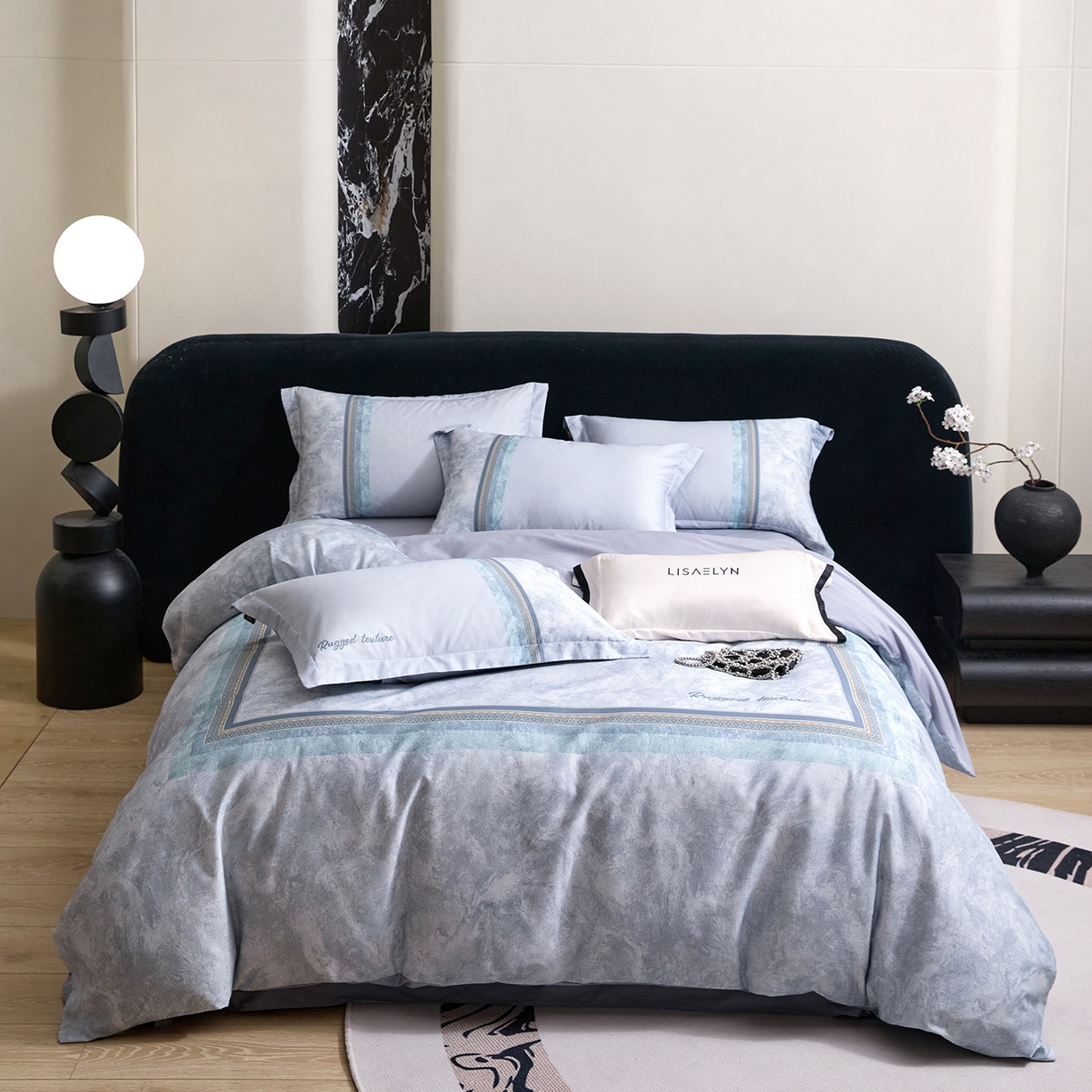 梧桐树 2026新款60长绒棉平网大版系列四件套 P27罗卡芙兰