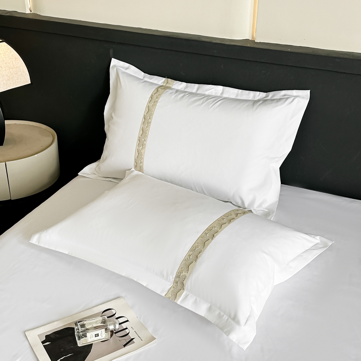 91家纺网 家纺一手货源 找家纺 梦庭帛美 2026新款酒店布草宾馆亲肤四件套 梧叶