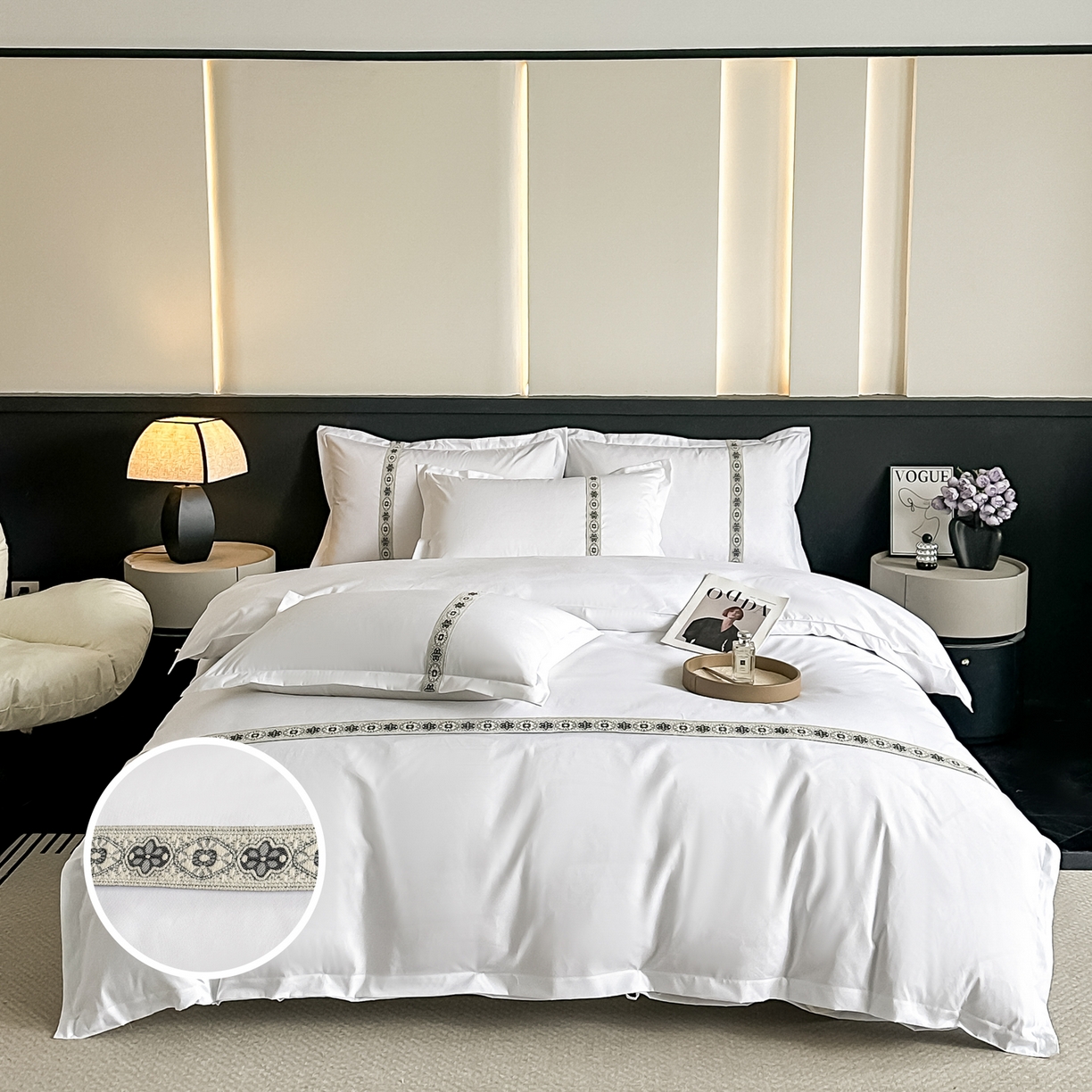 梦庭帛美 2026新款酒店布草宾馆亲肤四件套 星柚