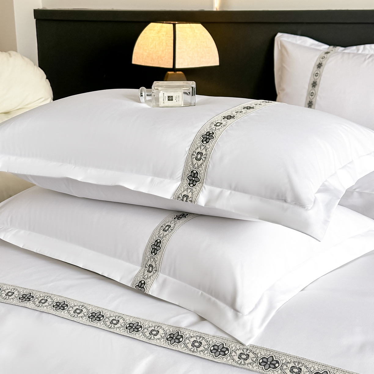 91家纺网 家纺一手货源 找家纺 梦庭帛美 2026新款酒店布草宾馆亲肤四件套 星柚