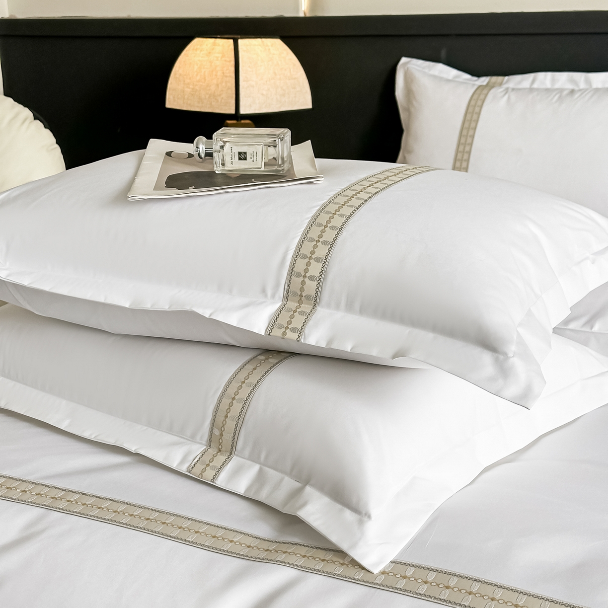 91家纺网 家纺一手货源 找家纺 梦庭帛美 2026新款酒店布草宾馆亲肤四件套 月光之梦