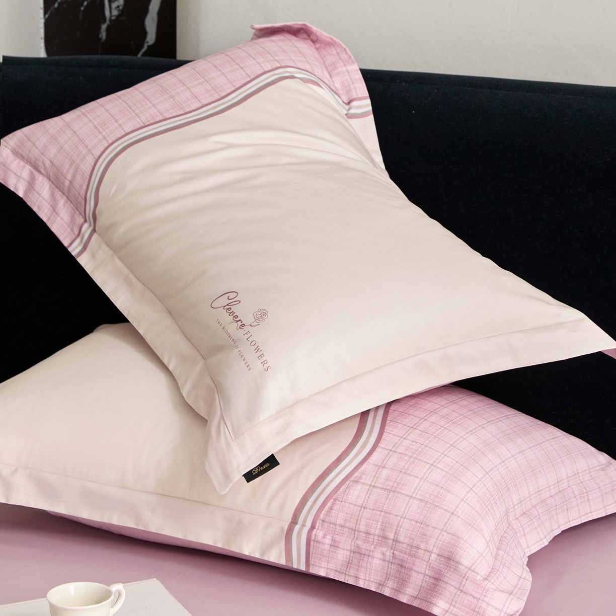 91家纺网 家纺一手货源 找家纺 梧桐树 2026新款60长绒棉平网大版系列四件套 P34幻境粉