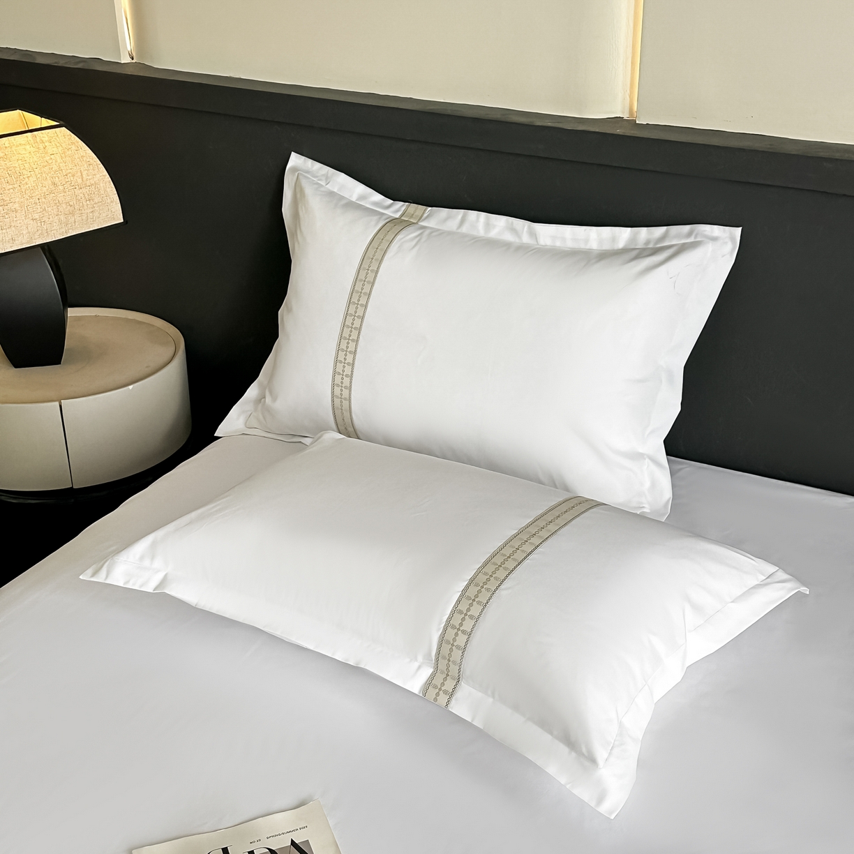 91家纺网 家纺一手货源 找家纺 梦庭帛美 2026新款酒店布草宾馆亲肤四件套 月光之梦