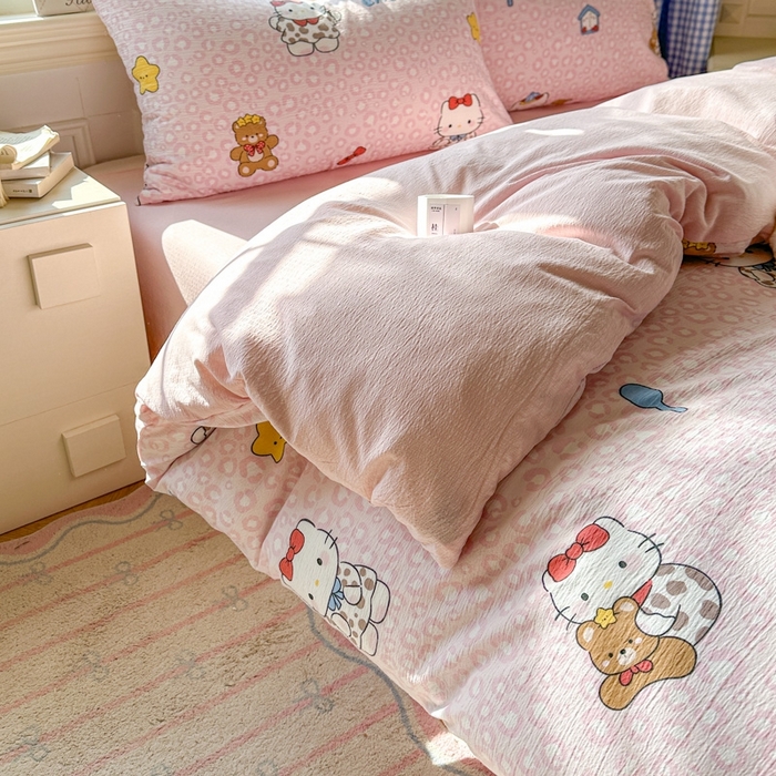 91家纺网 家纺一手货源 找家纺 （总）女子家纺 2026春夏新款云感皱皱纱小清新四件套