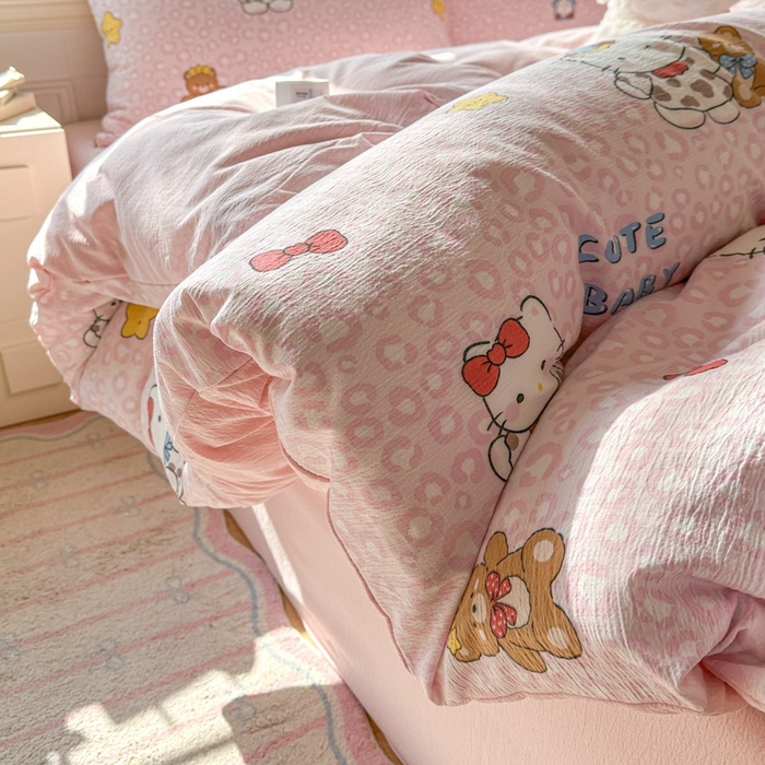 91家纺网 家纺一手货源 找家纺 （总）女子家纺 2026春夏新款云感皱皱纱小清新四件套