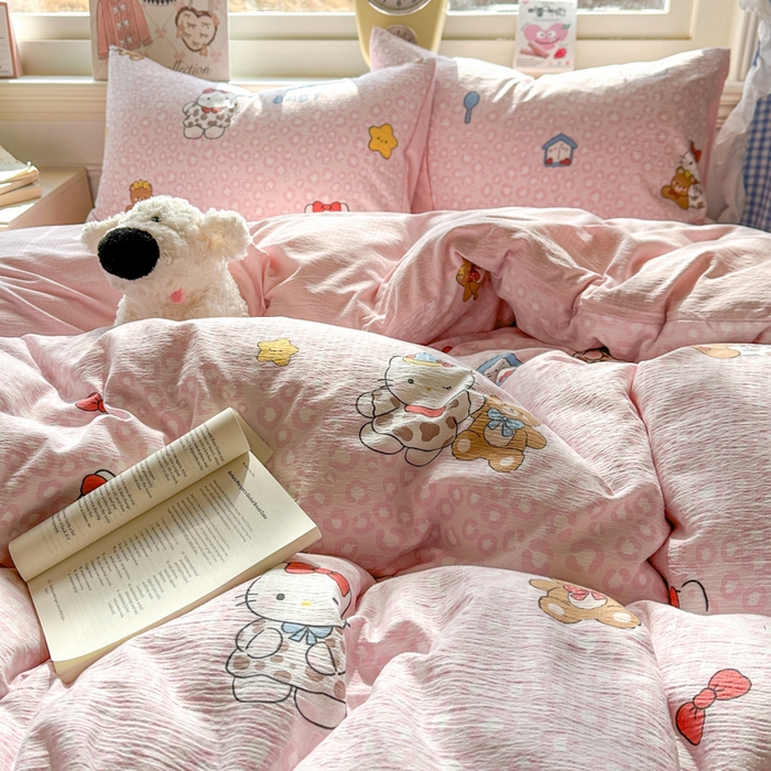 91家纺网 家纺一手货源 找家纺 （总）女子家纺 2026春夏新款云感皱皱纱小清新四件套