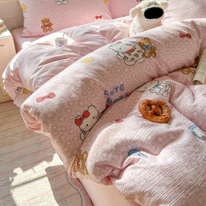 91家纺网 家纺一手货源 找家纺 （总）女子家纺 2026春夏新款云感皱皱纱小清新四件套