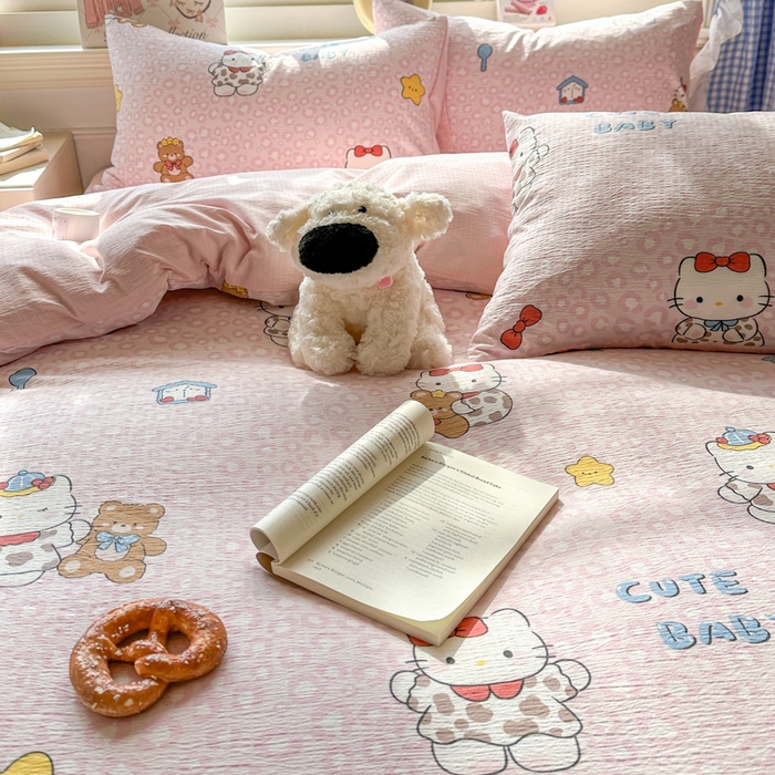 91家纺网 家纺一手货源 找家纺 （总）女子家纺 2026春夏新款云感皱皱纱小清新四件套