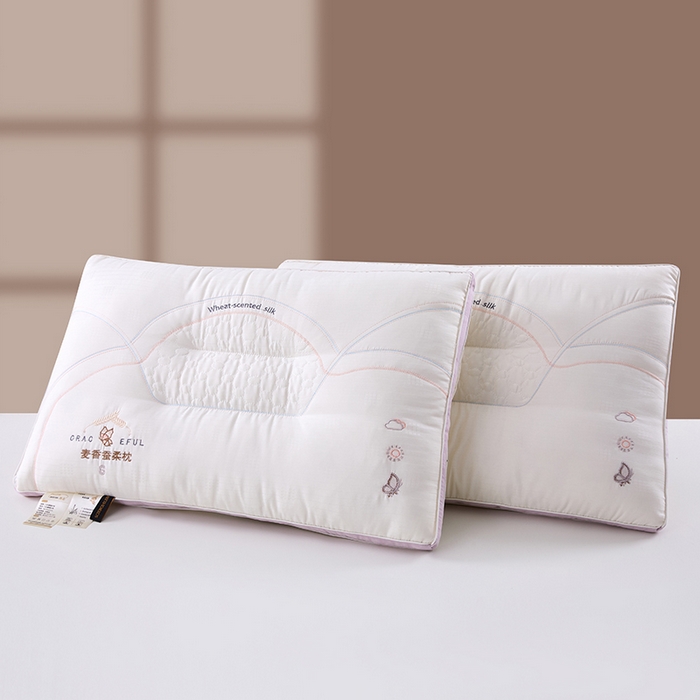 91家纺网 家纺一手货源 找家纺 （总）宇诺家纺 2026新款提花麦香蚕柔枕枕头枕芯枕皮