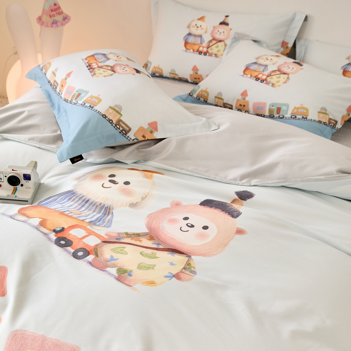 91家纺网 家纺一手货源 找家纺 梧桐树 2026新款60长绒棉平网大版系列四件套 P36好伙伴蓝