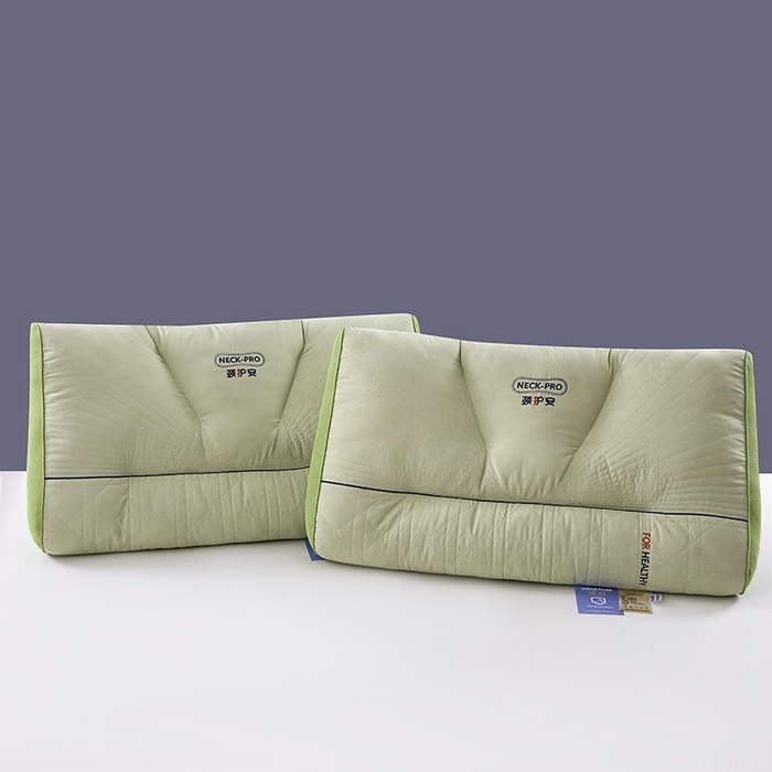 宇诺家纺 2026新款颈护安枕枕头枕芯枕皮 绿色