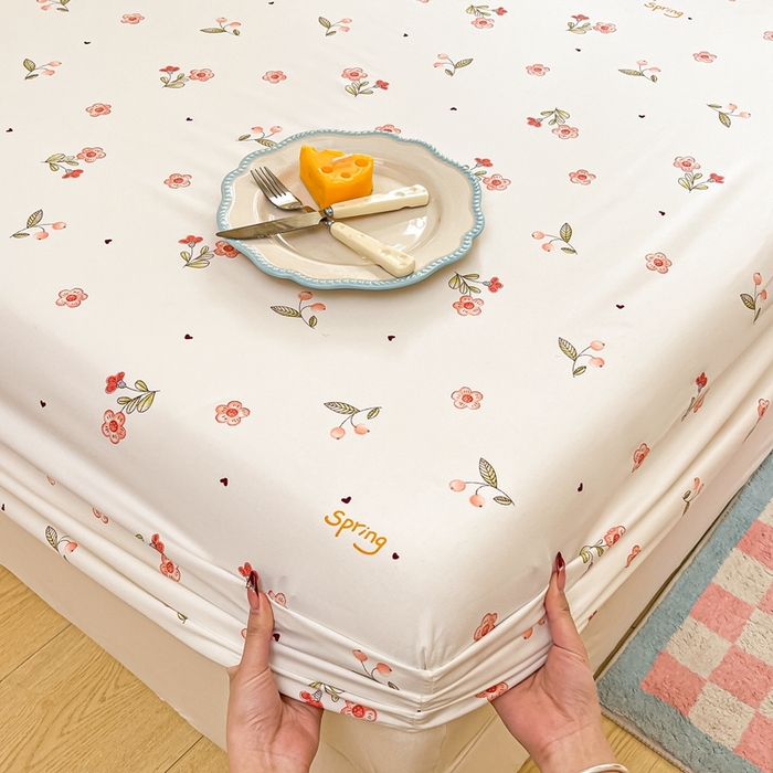 91家纺网 家纺一手货源 找家纺 （总）默忆 2026新款针织双层纱印花糯小棉床笠