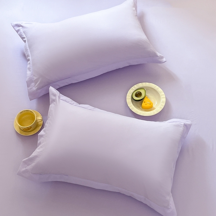 91家纺网 家纺一手货源 找家纺 默忆 2026新款针织双层纱印花糯小棉床笠 熏衣紫