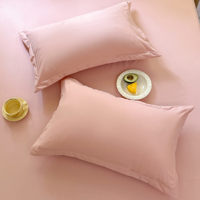 91家纺网 家纺一手货源 找家纺 默忆 2026新款针织双层纱印花糯小棉床笠 西瓜粉