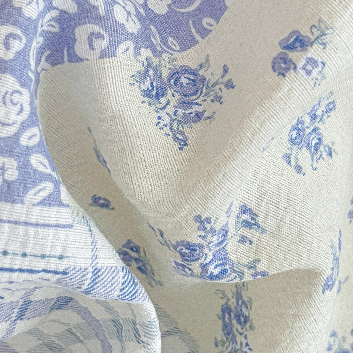 91家纺网 家纺一手货源 找家纺 仟人梦 2026新款云感双层纱印花单床笠床笠单件 半亩花田