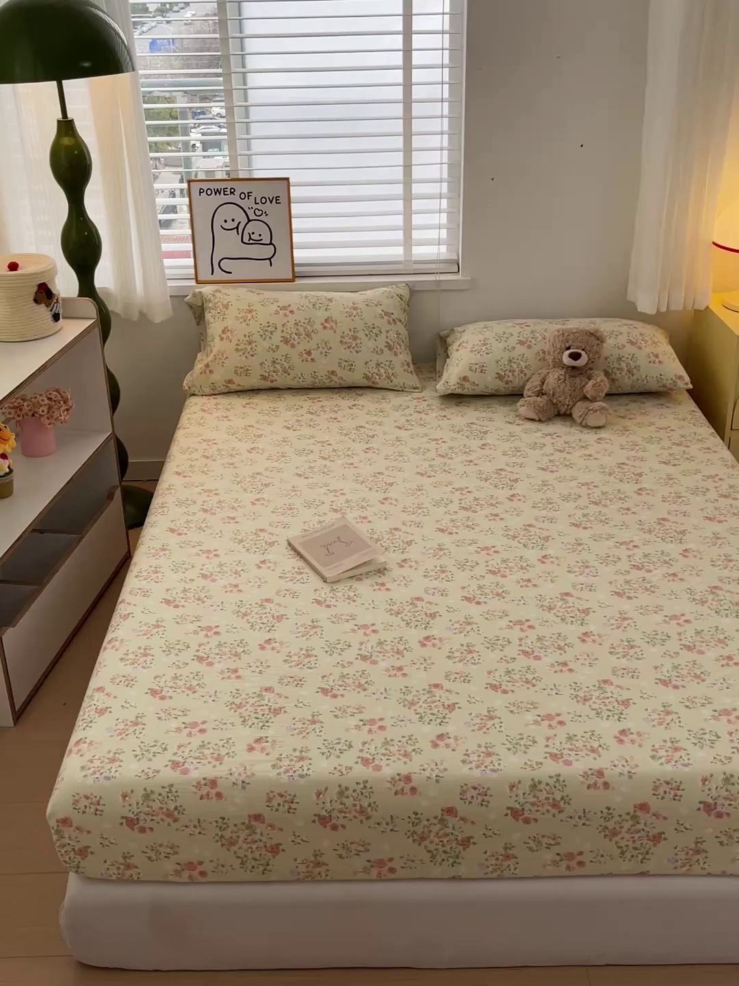 91家纺网 家纺一手货源 找家纺 仟人梦 2026新款云感双层纱印花单床笠床笠单件 半夏