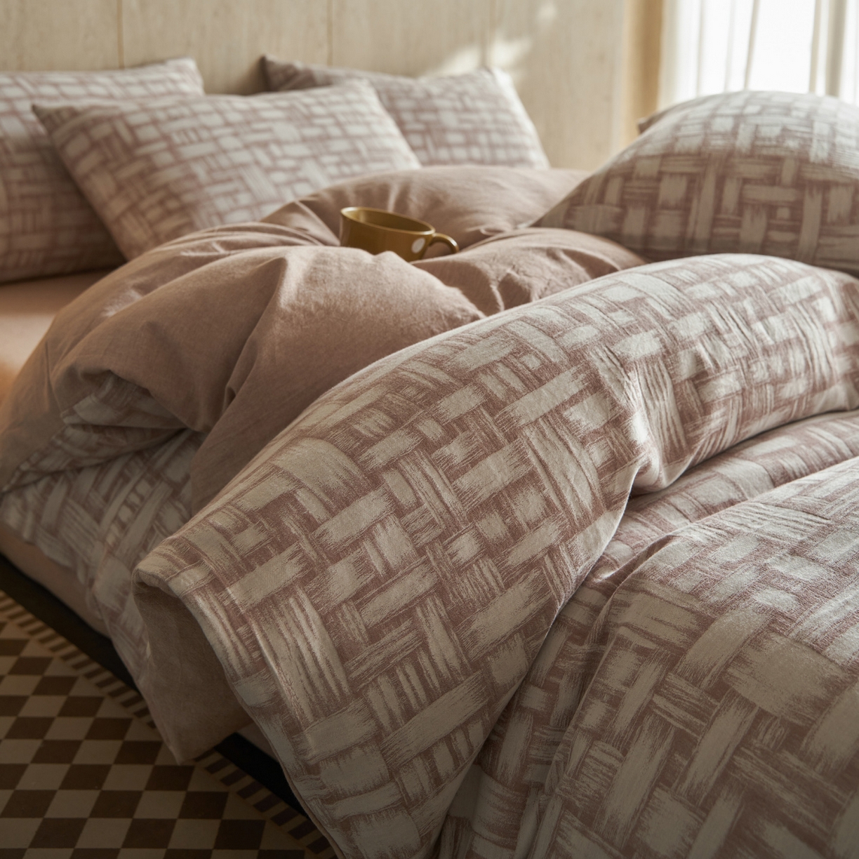 91家纺网 家纺一手货源 找家纺 （总）如一 2026新款色织提花全棉水洗棉纯棉四件套第二批