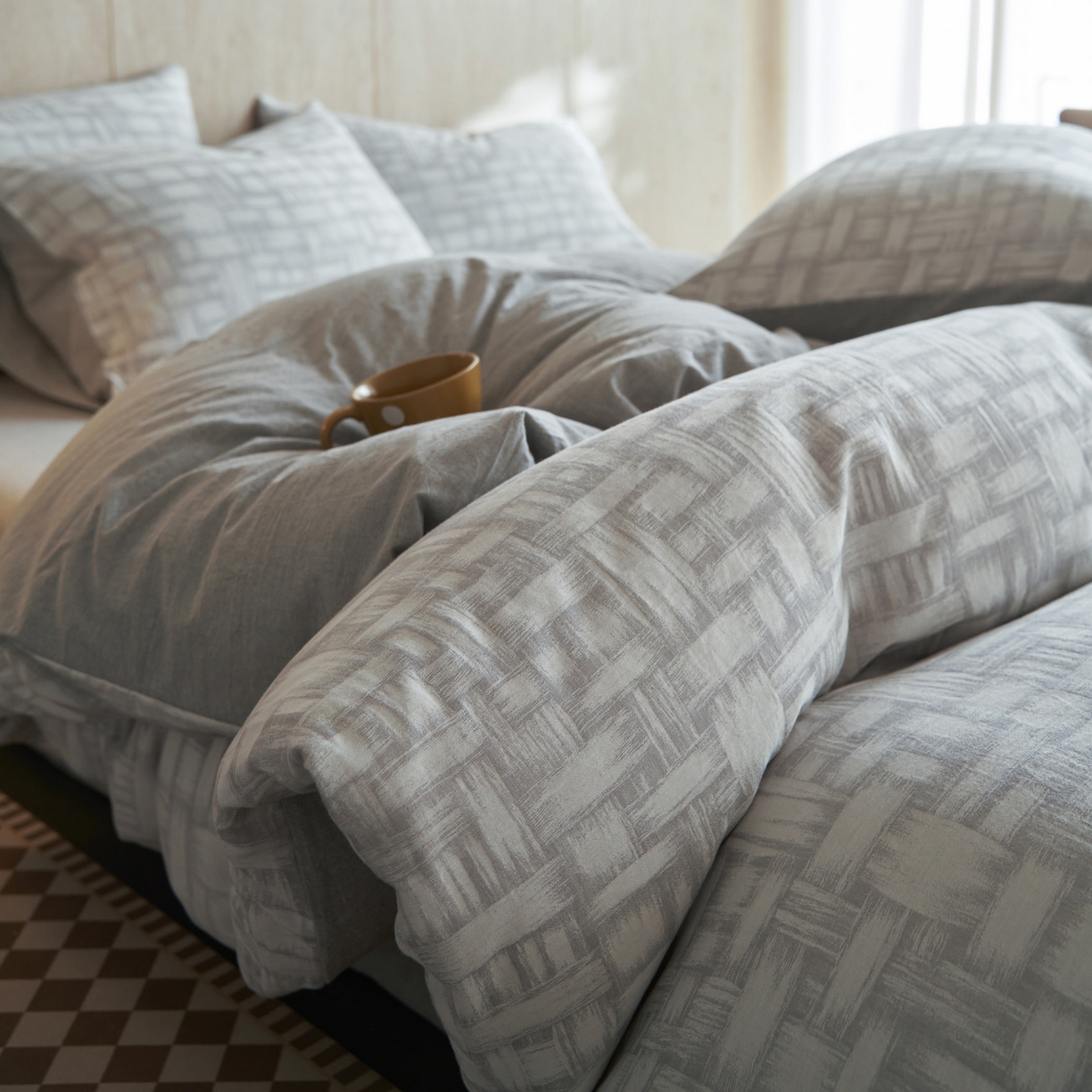 91家纺网 家纺一手货源 找家纺 （总）如一 2026新款色织提花全棉水洗棉纯棉四件套第二批