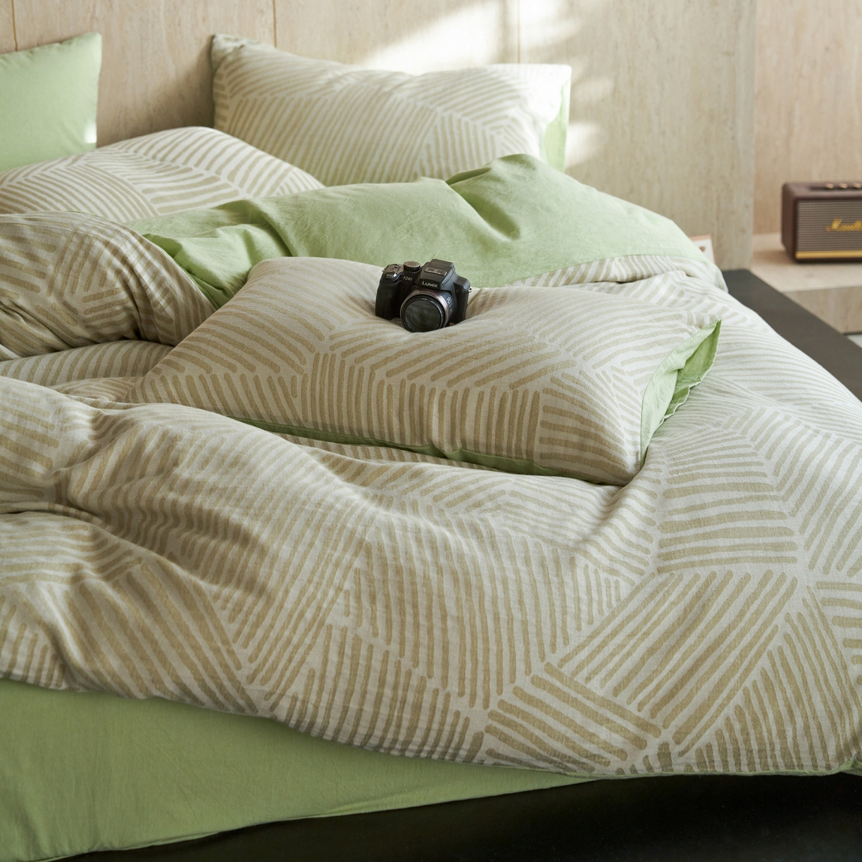 91家纺网 家纺一手货源 找家纺 如一 2026新款色织提花全棉水洗棉纯棉四件套第二批 序章-绿