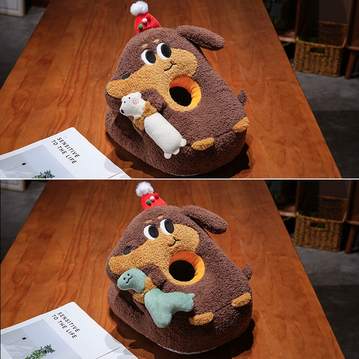 91家纺网 家纺一手货源 找家纺 （总）仟亿莱 2026新款抱娃腊肠狗双面午睡枕 枕头枕芯