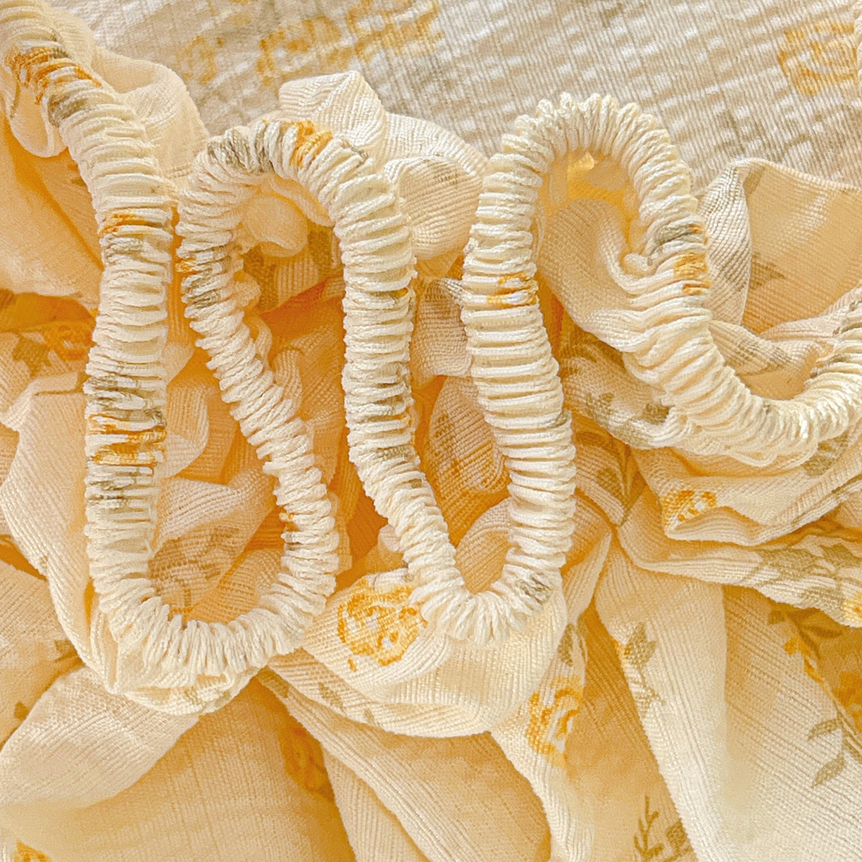 91家纺网 家纺一手货源 找家纺 仟人梦 2026新款云感双层纱印花单床笠床笠单件 舒芙蕾