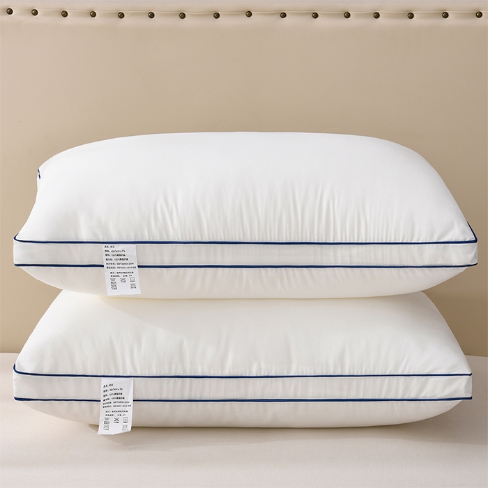 91家纺网 家纺一手货源 找家纺 （总）浩宇家纺 2026新款蓝线立体枕芯枕壳枕皮成人家用枕头外贸平台款2601