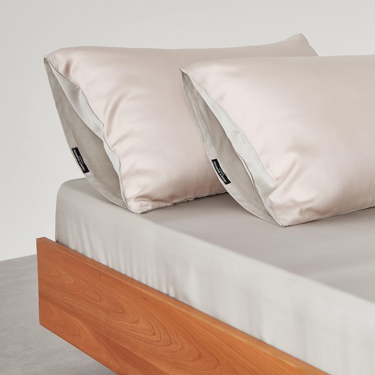 91家纺网 家纺一手货源 找家纺 （总）EH家居 2026春夏新款简约纯色天丝单品枕套（AB版）（被套同款）