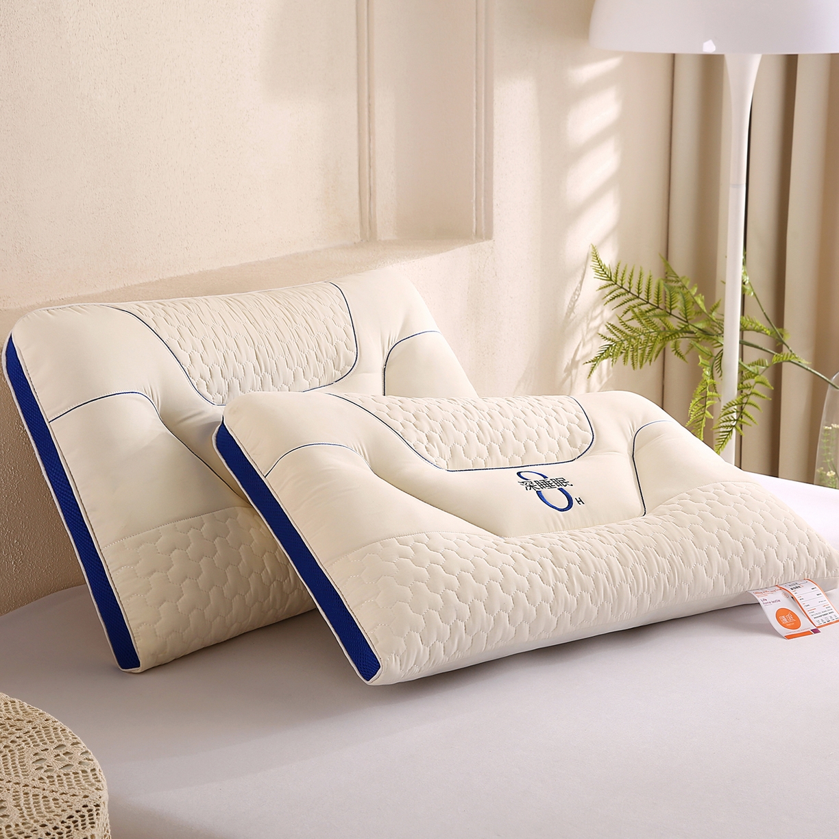 91家纺网 家纺一手货源 找家纺 （总）浩宇家纺 2026新款枕头枕芯8小时深睡眠spa护颈枕成人家用舒适护颈款6301