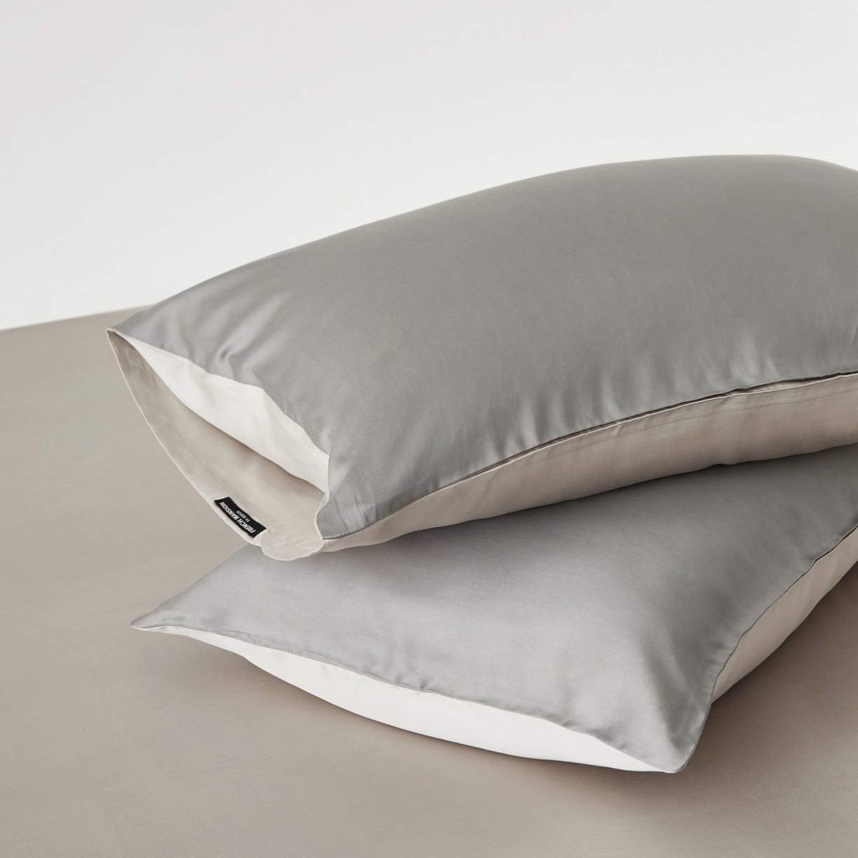 91家纺网 家纺一手货源 找家纺 （总）EH家居 2026春夏新款简约纯色天丝单品枕套（AB版）（被套同款）