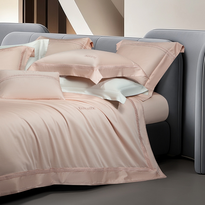 91家纺网 家纺一手货源 找家纺 （总）诗黛尔 2026春夏新款长绒棉刺绣四件套-逸美系列