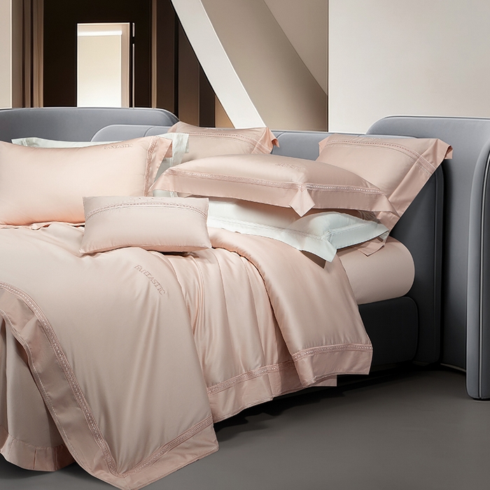 91家纺网 家纺一手货源 找家纺 （总）诗黛尔 2026春夏新款长绒棉刺绣四件套-逸美系列