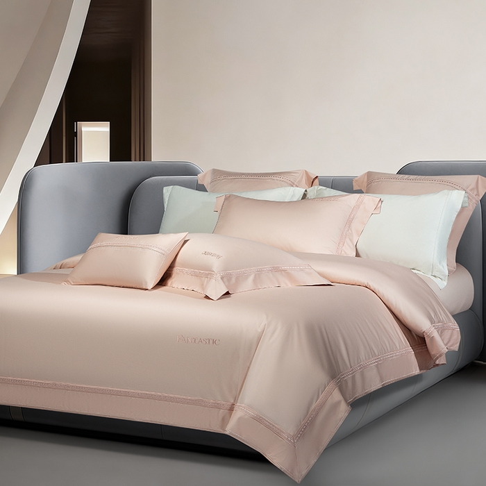 91家纺网 家纺一手货源 找家纺 （总）诗黛尔 2026春夏新款长绒棉刺绣四件套-逸美系列