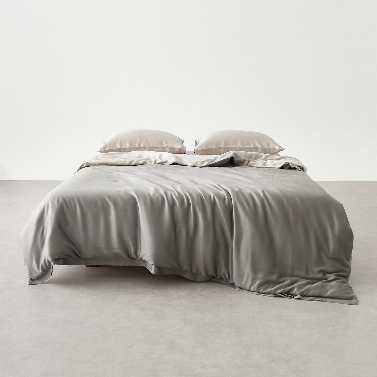 91家纺网 家纺一手货源 找家纺 EH家居 2026春夏新款简约纯色天丝单品被套 仲夏-月影灰