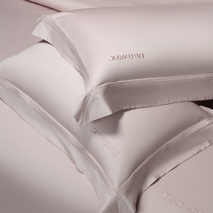 91家纺网 家纺一手货源 找家纺 诗黛尔 2026春夏新款长绒棉刺绣四件套-逸美系列 逸美-淡雅紫