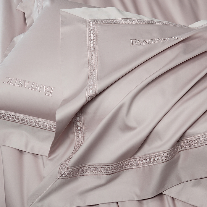 91家纺网 家纺一手货源 找家纺 诗黛尔 2026春夏新款长绒棉刺绣四件套-逸美系列 逸美-淡雅紫