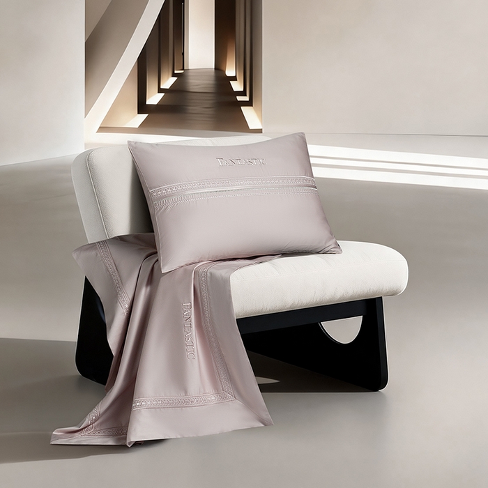 91家纺网 家纺一手货源 找家纺 诗黛尔 2026春夏新款长绒棉刺绣四件套-逸美系列 逸美-淡雅紫