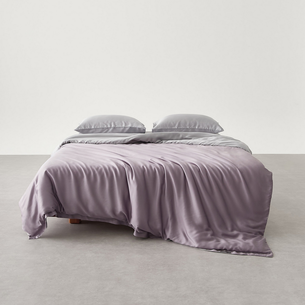 91家纺网 家纺一手货源 找家纺 EH家居 2026春夏新款简约纯色天丝单品被套 仲夏-紫灰