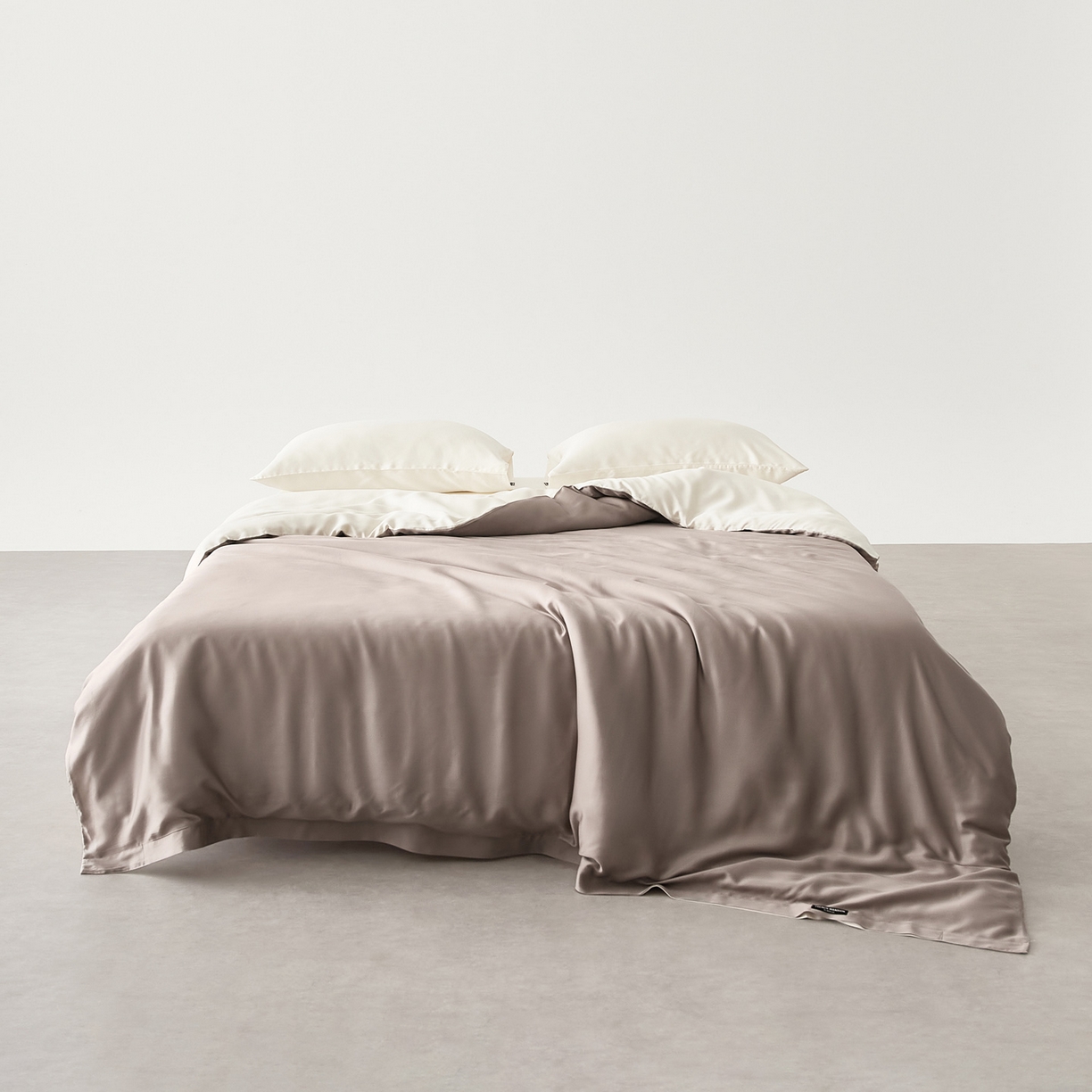 EH家居 2026春夏新款简约纯色天丝单品被套 仲夏-果栗色