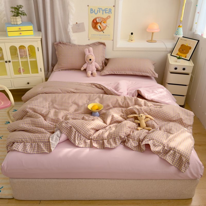 91家纺网 家纺一手货源 找家纺 （总）默忆 2026新款A类水洗棉双层纱花边夏被夏凉被空调被被子被芯