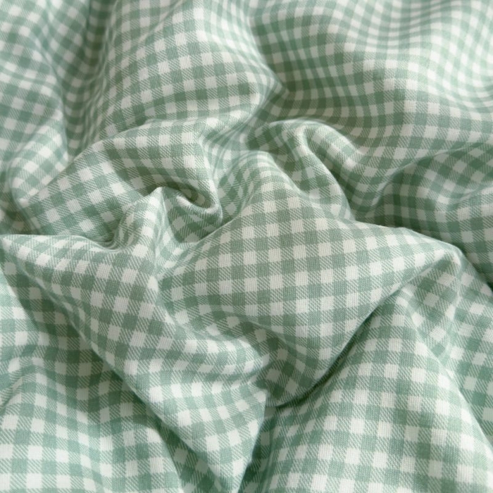 91家纺网 家纺一手货源 找家纺 默忆 2026新款A类水洗棉双层纱花边夏被夏凉被空调被被子被芯 浅绿小格