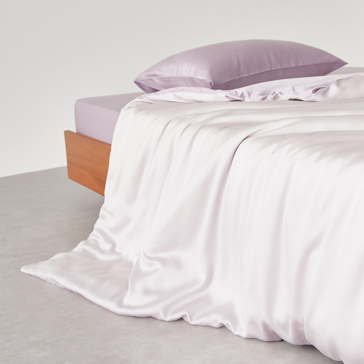 91家纺网 家纺一手货源 找家纺 EH家居 2026春夏新款简约纯色天丝单品被套 仲夏-浅樱粉紫