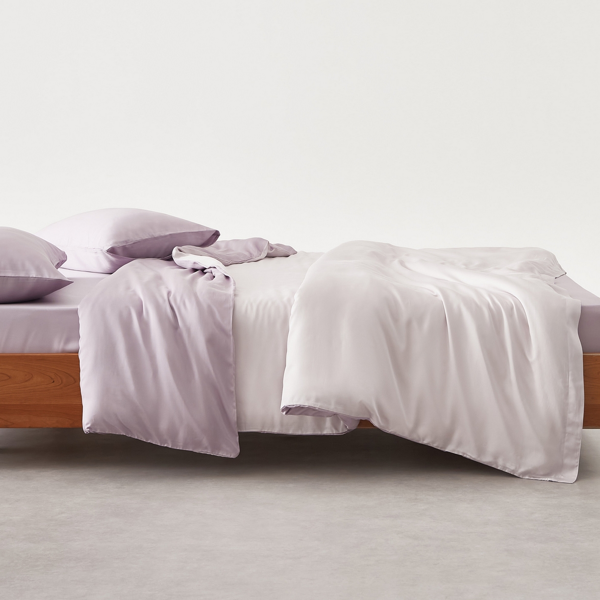 91家纺网 家纺一手货源 找家纺 EH家居 2026春夏新款简约纯色天丝单品被套 仲夏-浅樱粉紫