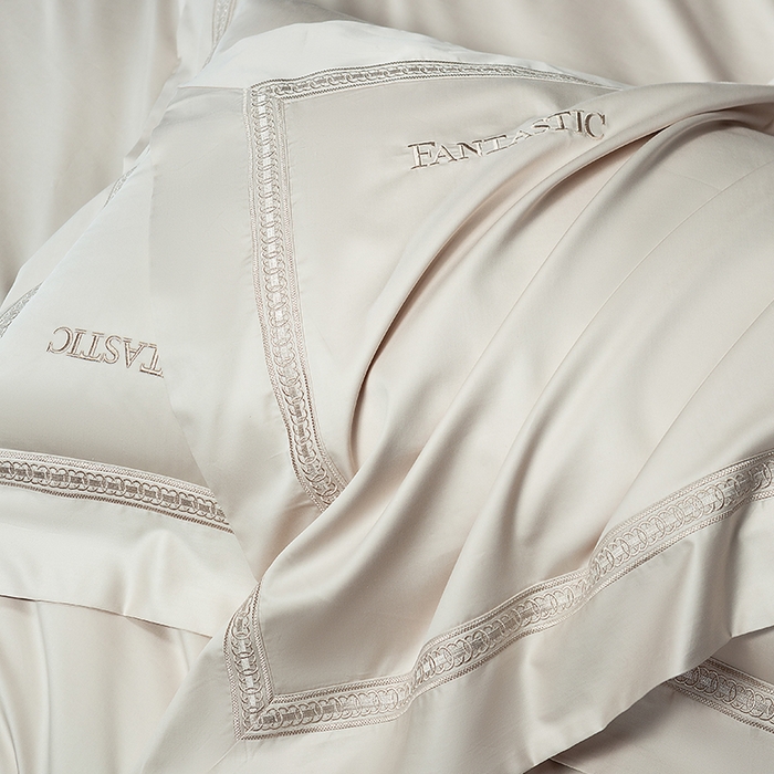 91家纺网 家纺一手货源 找家纺 诗黛尔 2026春夏新款长绒棉刺绣四件套-逸美系列 逸美-香槟金