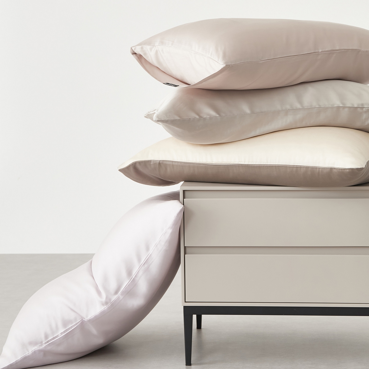 91家纺网 家纺一手货源 找家纺 EH家居 2026春夏新款简约纯色天丝单品枕套（AB版）（被套同款） all