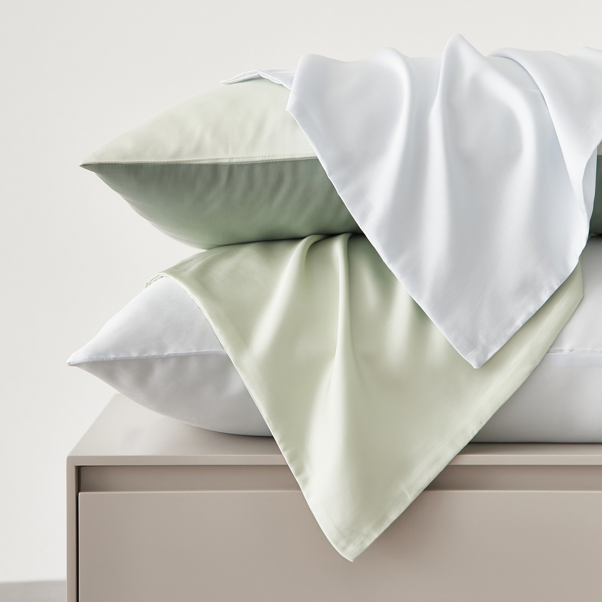 91家纺网 家纺一手货源 找家纺 EH家居 2026春夏新款简约纯色天丝单品枕套（AB版）（被套同款） all