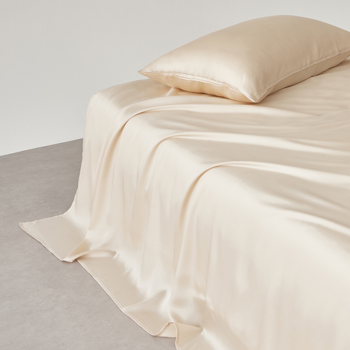 91家纺网 家纺一手货源 找家纺 （总）EH家居 2026春夏新款简约纯色天丝单品床单