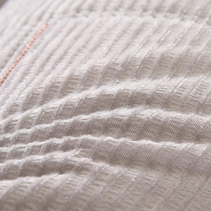 91家纺网 家纺一手货源 找家纺 浩宇家纺 2026新款雪尼绒枕头枕芯单人刺绣护颈枕成人家用舒适定型款6305 姜舒暖-分区灰色