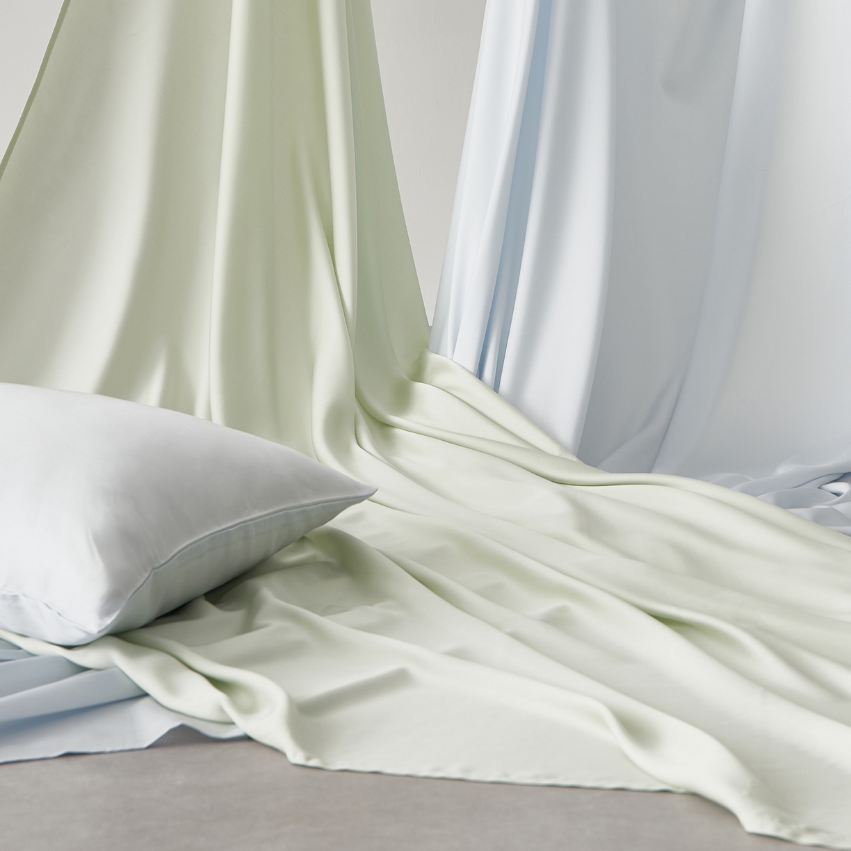 91家纺网 家纺一手货源 找家纺 （总）EH家居 2026春夏新款简约纯色天丝单品床单