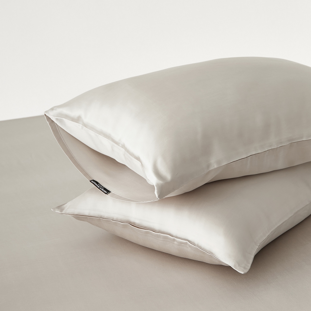 91家纺网 家纺一手货源 找家纺 （总）EH家居 2026春夏新款简约纯色天丝单品枕套（AA版）（床单床笠同款）