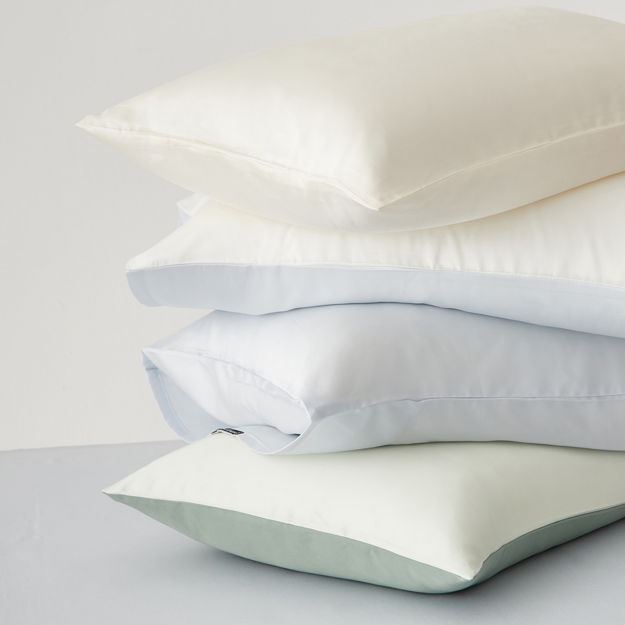 91家纺网 家纺一手货源 找家纺 （总）EH家居 2026春夏新款简约纯色天丝单品枕套（AA版）（床单床笠同款）